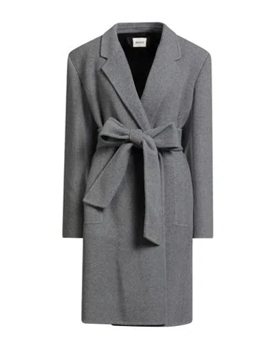 Khaite Woman Coat Grey Size M Recycled Wool, Wool In Gray