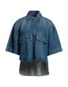 Khaite Mahsha Denim Button-front Top In Blue