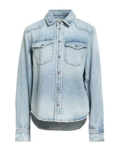 Khaite Woman Denim Shirt Blue Size S Cotton, Recycled Cotton