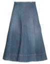 Khaite Woman Denim Skirt Blue Size 2 Cotton, Pre-consumer Recycled Cotton
