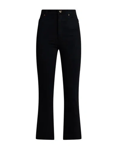 Khaite Woman Jeans Black Size 25 Cotton, Polyurethane
