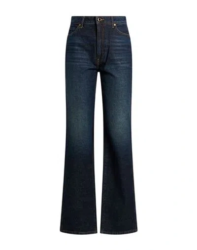 Khaite Woman Jeans Blue Size 24 Cotton, Polyurethane