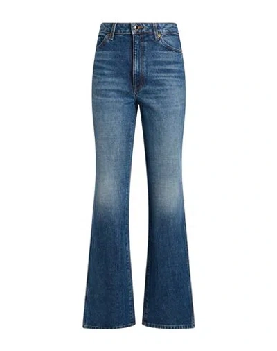 Khaite Woman Jeans Blue Size 24 Cotton, Polyurethane