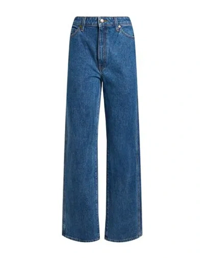 Khaite Woman Jeans Blue Size 28 Cotton, Polyurethane