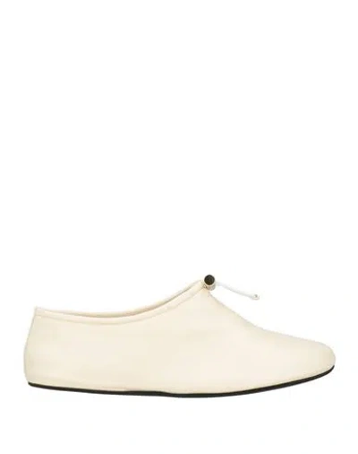 Khaite Woman Loafers Cream Size 10 Leather In White