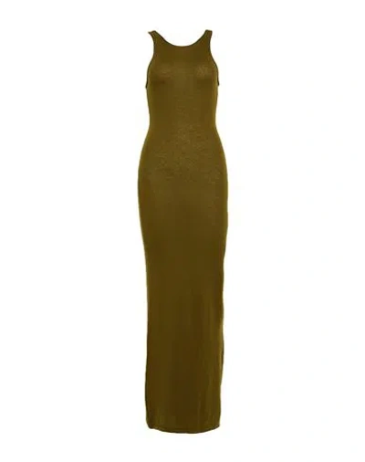 Khaite Woman Maxi Dress Military Green Size M Cashmere