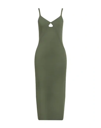Khaite Woman Maxi Dress Military Green Size M Viscose, Polyester