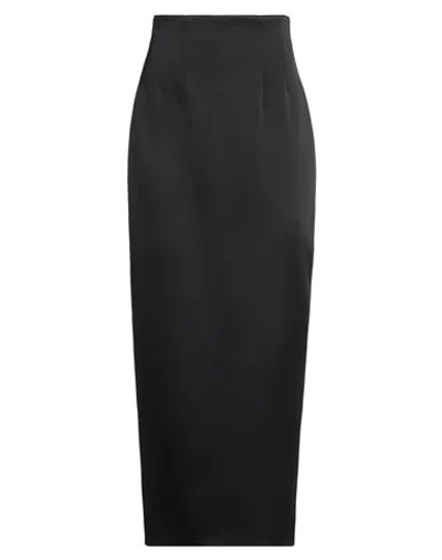 Khaite Woman Maxi Skirt Black Size 6 Acetate, Viscose