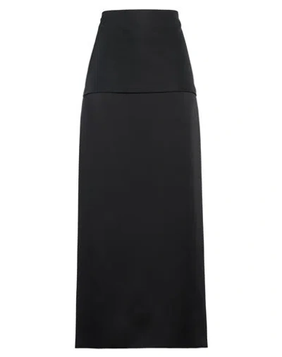 Khaite Woman Maxi Skirt Black Size 6 Acetate, Viscose
