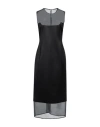 Khaite Dissa Midikleid Aus Einer Seidenorganza-baumwollmischung In Black