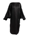 Khaite Woman Midi Dress Black Size 6 Silk In Black