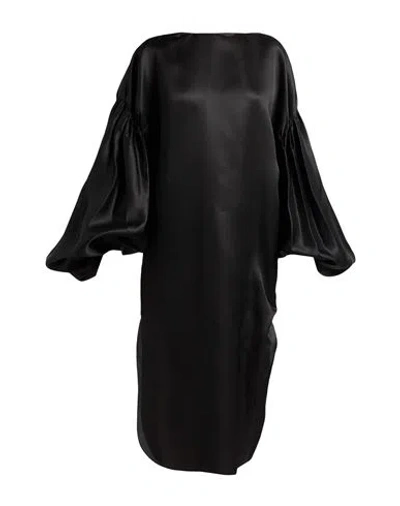 Khaite Woman Midi Dress Black Size 6 Silk