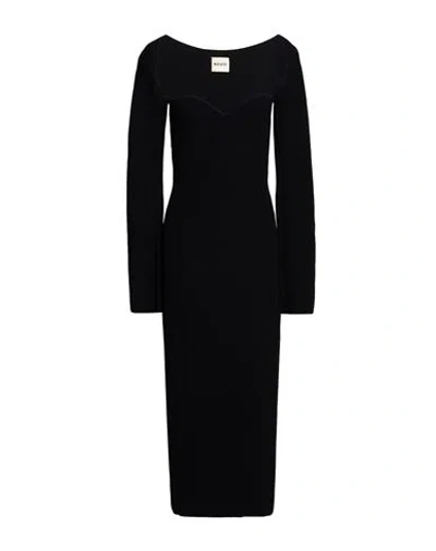 Khaite Woman Midi Dress Black Size L Viscose, Polyester