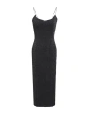 Khaite Woman Midi Dress Black Size L Polyester, Polyamide, Metallic Fiber, Elastane