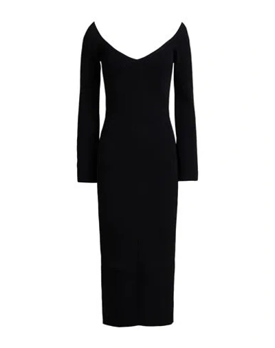 Khaite Woman Midi Dress Black Size M Viscose, Polyester