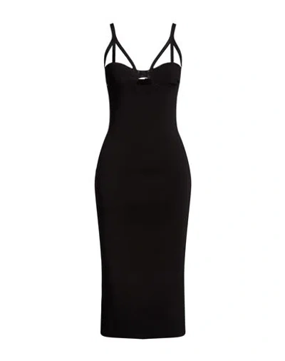 Khaite Woman Midi Dress Black Size Xs Viscose, Polyester