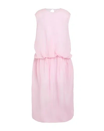 Khaite Woman Midi Dress Light Pink Size L Silk