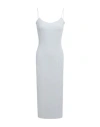 Khaite Woman Midi Dress Silver Size L Polyester, Polyamide, Metallic Fiber, Elastane
