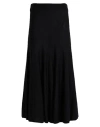 Khaite Woman Midi Skirt Black Size S Wool, Polyamide In Black