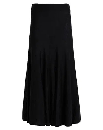 Khaite Woman Midi Skirt Black Size S Wool, Polyamide