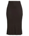 Khaite Woman Midi Skirt Dark Brown Size L Viscose In Brown