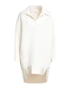 Khaite Woman Mini Dress Cream Size 6 Viscose, Virgin Wool In White