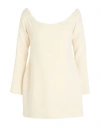 Khaite Woman Mini Dress Cream Size L Virgin Wool In Neutral