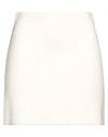 Khaite Woman Mini Skirt Ivory Size M Wool, Polyamide