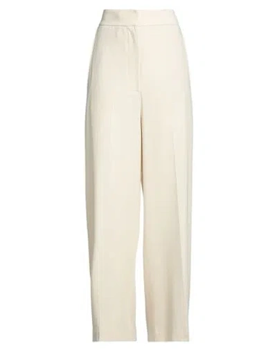 Khaite Womens Cream Cambie Two-slip-pockets Straight-leg High-rise Stretch-woven Blend Trousers