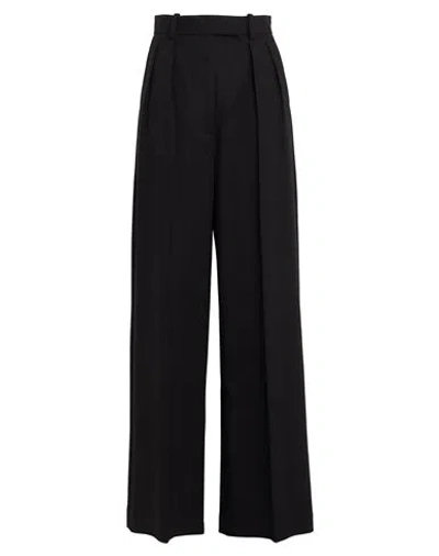 Khaite Wide-leg Virgin Wool Trousers In Black