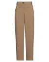 Khaite Woman Pants Camel Size 6 Viscose, Virgin Wool In Beige