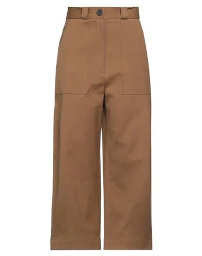 Khaite Woman Pants Khaki Size 6 Cotton, Viscose In Beige