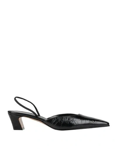 KHAITE KHAITE WOMAN PUMPS BLACK SIZE 8 LEATHER