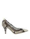 Khaite Woman Pumps Light Grey Size 6 Textile Fibers, Leather In Grey