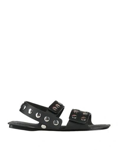 Khaite Woman Sandals Black Size 6 Leather