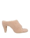Khaite Woman Sandals Blush Size 7 Shearling In Pink