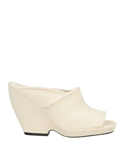 Khaite Woman Sandals Ivory Size 8 Leather In White