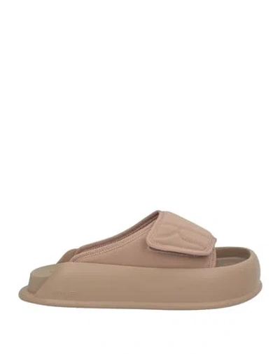Khaite Woman Sandals Khaki Size 8 Textile Fibers In Nude