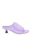 Khaite Woman Sandals Lilac Size 7.5 Textile Fibers In Purple