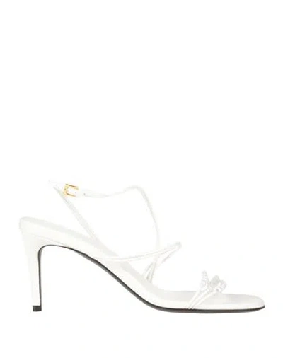 KHAITE KHAITE WOMAN SANDALS WHITE SIZE 7 LEATHER