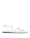 Khaite Woman Sandals White Size 7.5 Leather In White