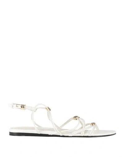 Khaite Woman Sandals White Size 7.5 Leather