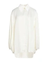 Khaite Woman Shirt Ivory Size 4 Cupro In White