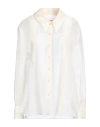 Khaite Woman Shirt Ivory Size 8 Silk In Neutral