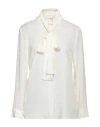 Khaite Woman Shirt Ivory Size 8 Silk In White