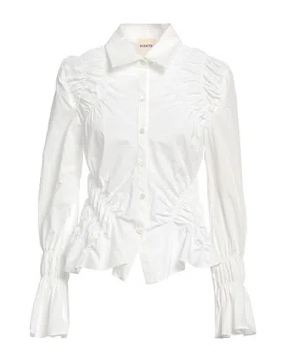 Khaite Woman Shirt White Size 8 Cotton