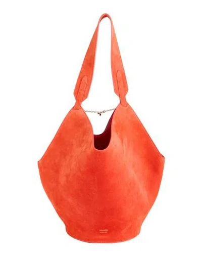 Khaite Woman Shoulder Bag Tomato Red Size - Leather