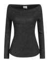Khaite Salma Glittery Off-the-shoulder Top In Black