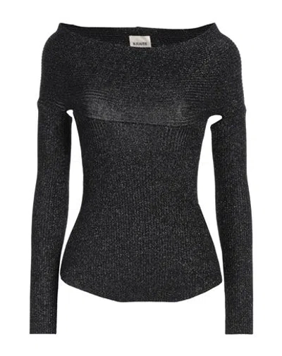 Khaite Woman Sweater Black Size Xs Virgin Wool, Polyester, Metallic Fiber, Polyamide, Elastane