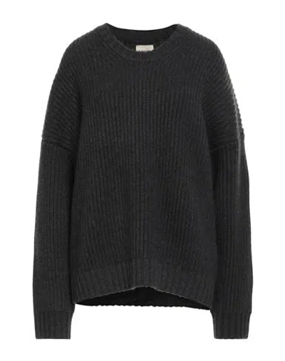 Khaite Woman Sweater Charcoal Size M Cashmere In Gray